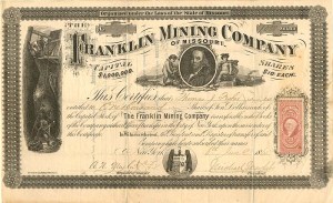Franklin Mining Co. - Missouri Mining Stock Certificate